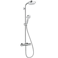 Хром ақ термостаты бар Hansgrohe Crometta душ жүйесі (27264400)