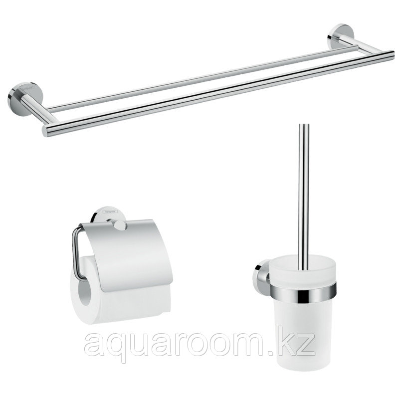 Комплект аксессуаров для ванной комнаты Hansgrohe Logis Universal Хром (41727000) - фото 1 - id-p92317590