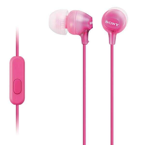 Наушники + микрофон SONY MDR EX 15 AP (pink)