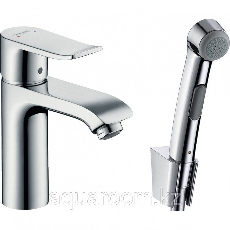 Смеситель для раковины Hansgrohe Metris с гигиеническим душем Хром (31285000) - фото 1 - id-p92317924