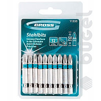 Набор бит Ph2 х90, сталь S2, 10шт //GROSS