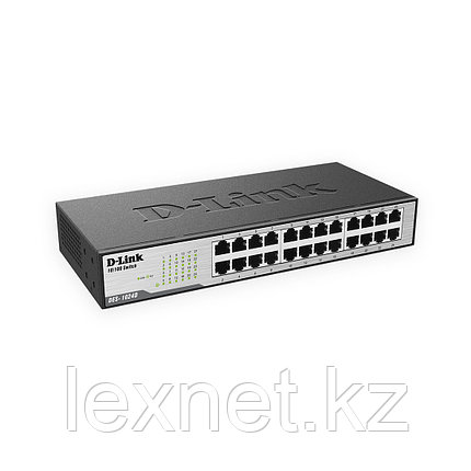 Коммутатор, D-Link, DES-1024D/G1A, 19-дюймовый стоечный, 24 порта 10/100M RJ45, Корпус металл, 1U, фото 2