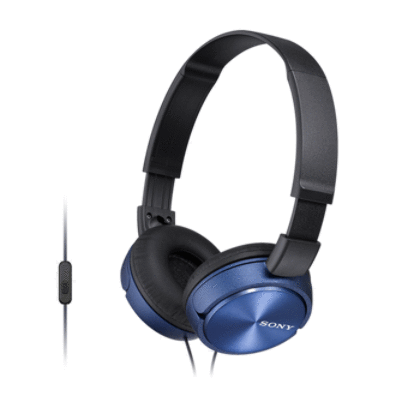 Наушники с микрофоном SONY MDR ZX310AP (blue)