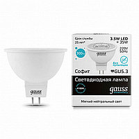 Лампа Gauss MR16 GU5.3 3,5ВТ4100К