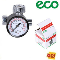 Регулятор давления с манометром ECO AR-02-14 (резьбовое соединение 1/4")