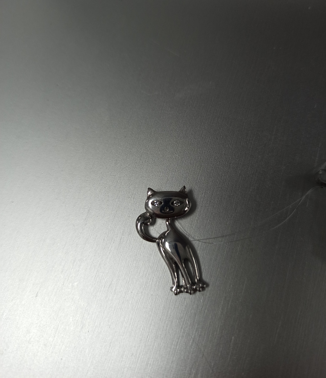 Подвеска кошка.
серебро.