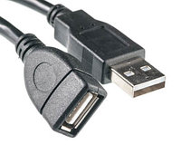 Кабель PowerPlant USB 2.0 AF AM, 3м, One ferrite