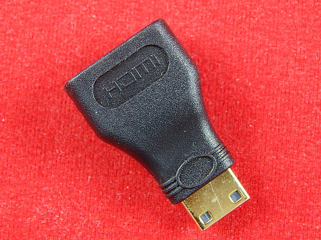 Переходник с mini HDMI (F) на HDMI (M), черный, фото 2