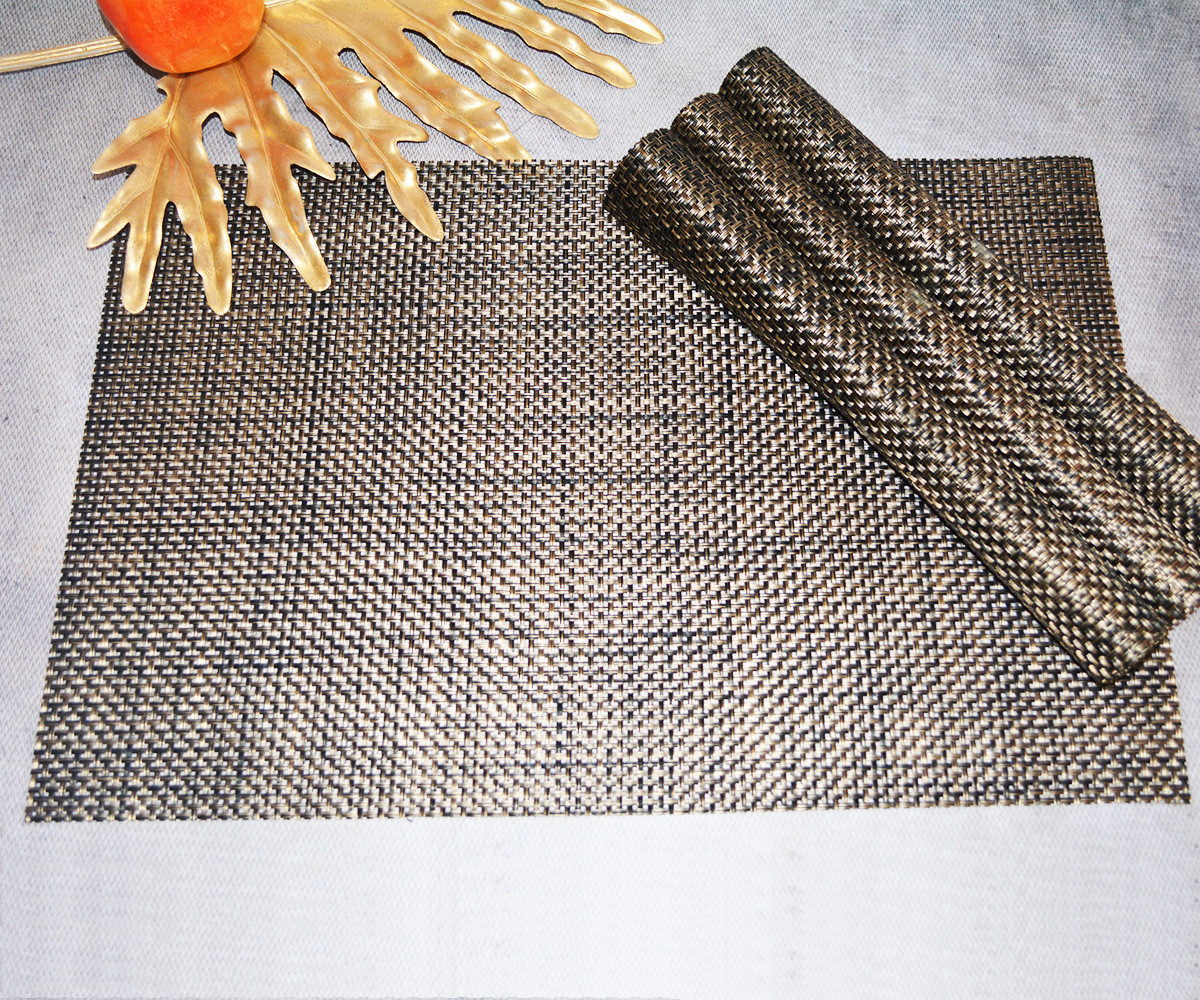 Салфетки сервировочные под тарелки набор 4 в 1 плетеные коричневые - фото 2 - id-p92352116