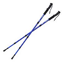 Скандинавские палки телескопические от 65 до 135 см со сменным наконечником Energia синие