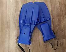 Ласты пластиковые с открытой пяткой размер регулируется,оранжевые Синий