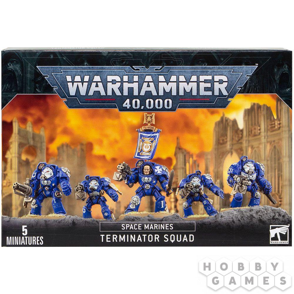 ВАРХАММЕР 40000 МИНИАТЮРЫ Набор "Терминаторы Космодесанта (Space Marine Terminator Squad)" - фото 1 - id-p92355157