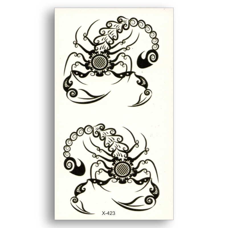 Водостойкая временная тату-наклейка "Скорпионы"