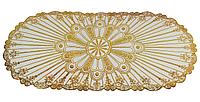 Овальная салфетка с золотым декором 83х40 см - Оплата Kaspi Pay