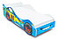 Детская кровать-машина Тачка синяя с матрасом, фото 5