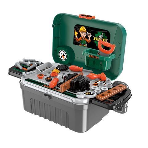 Игровой набор инструментов с чемоданом-верстаком-тележкой 3 в 1 Deluxe Tool Set - фото 7 - id-p92360739