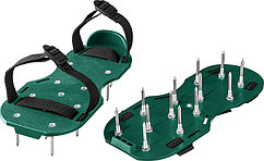 Аэратор ножной GA-26 для газона со стальными шипами 26 шипов 50 мм GRINDA 422111