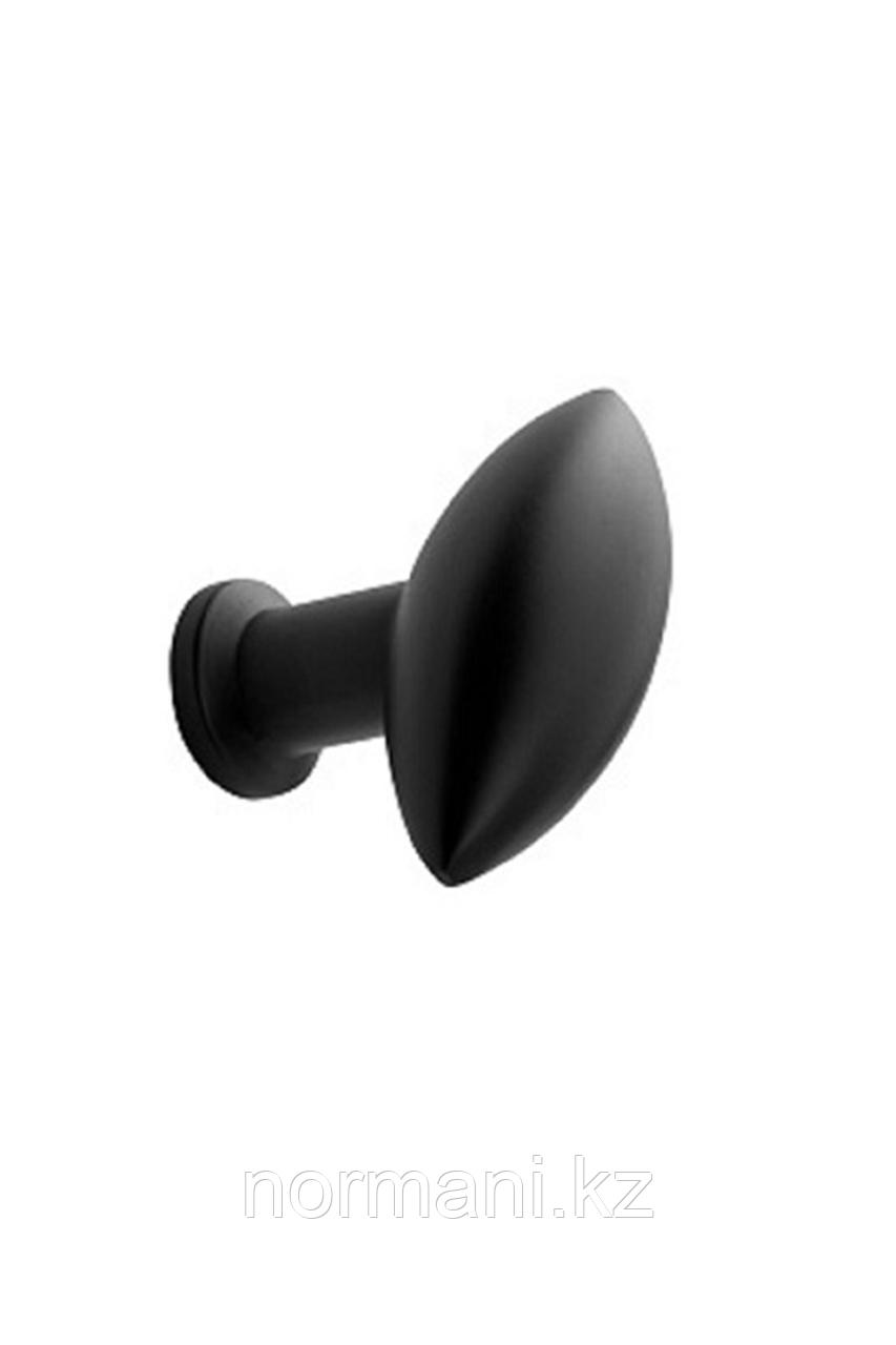 Мебельная ручка кнопка ZEPPELIN d.40мм, отделка черный матовый