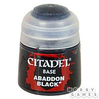 АКСЕССУАРЫ ВАРХАММЕР: Баночка с краской: Черный Аббадон (Paint Pot: Abbaddon Black), арт 21-25