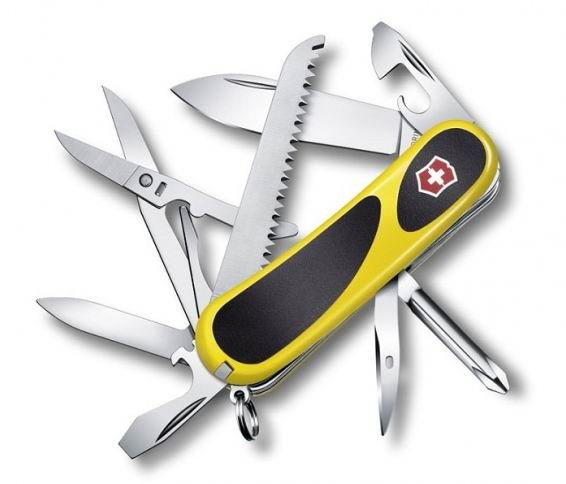 Нож VICTORINOX Мод. Evolution EvoGrip Yellow 18 (85мм) - 16 функций, желто- черный R 18855