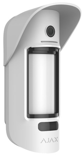 Ajax MotionCam Outdoor - Беспроводной уличный датчик движения с фотокамерой (белый).