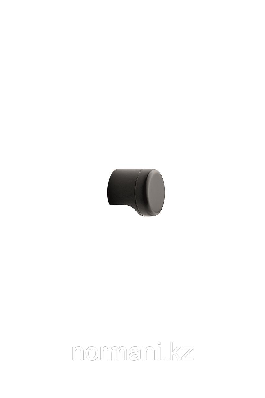 Мебельная ручка кнопка POINT d.28мм, отделка черный матовый