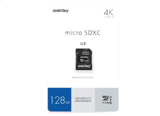 Карта памяти microSD SmartBuy Advanced 128 GB с адаптером Class 10