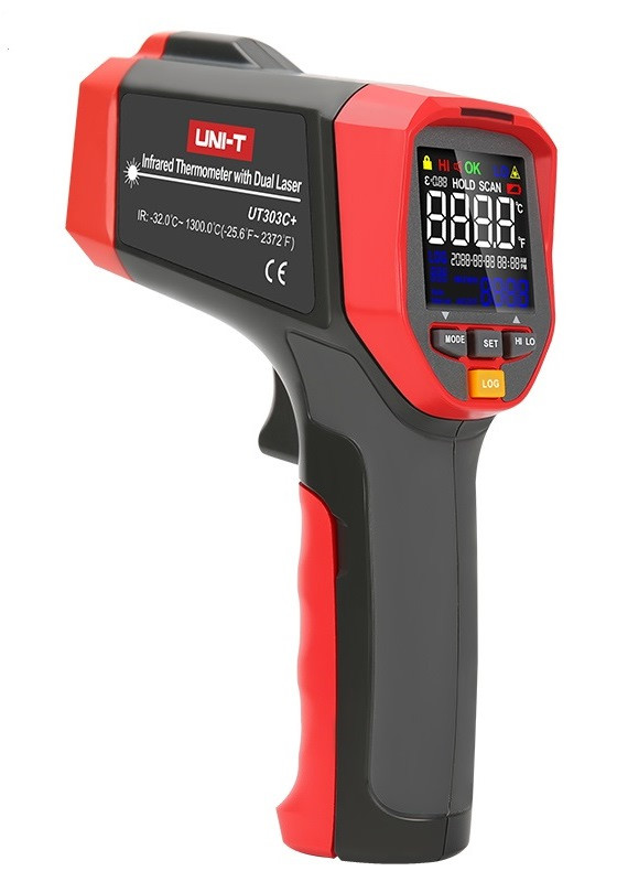 UT303C+ Термометр инфракрасный (пирометр) UNI-T (-32°С +1300°С). Внесен в реестр СИ РК.