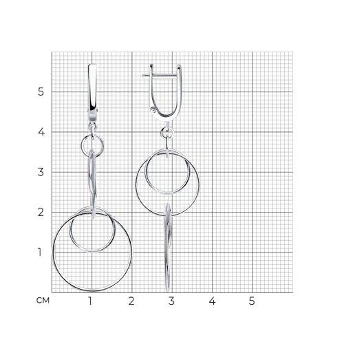 Серьги из серебра SOKOLOV 94022765 покрыто родием,с английским замком - фото 2 - id-p52905480