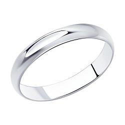 Обручальное кольцо SOKOLOV серебро с позолотой, без вставок, гладкое 94110002 размеры - 16 16,5 17 17,5 18