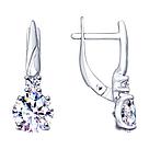 Серьги из серебра со Swarovski Zirconia SOKOLOV 89020108, фото 4