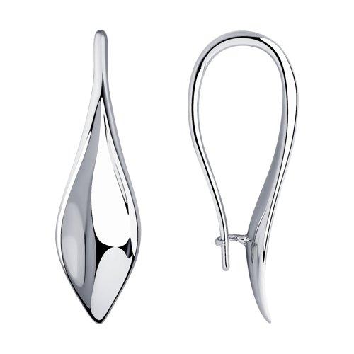 Серьги DIAMANT ( SOKOLOV ) серебро с родием, без вставок 94-120-00845-1