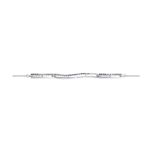 Браслет DIAMANT ( SOKOLOV ) серебро с родием, без вставок 94-150-00876-1 размеры - 16 17 18