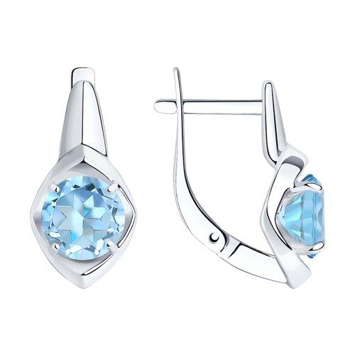 Серьги из серебра с топазами DIAMANT ( SOKOLOV ) покрыто родием 94-320-00783-1