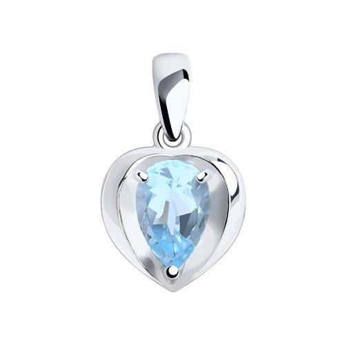 Подвеска DIAMANT ( SOKOLOV ) серебро с родием, топаз 94-330-00761-1