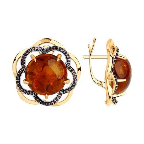 Серьги DIAMANT ( SOKOLOV ) серебро с родием 93-320-00828-1