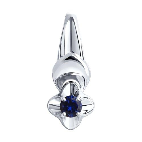 Подвеска из серебра с корундом DIAMANT ( SOKOLOV ) 94-330-00974-1 покрыто родием