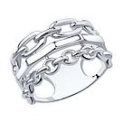 Кольцо из серебра SOKOLOV покрыто  родием,  94013249 размеры - 16,5 17 17,5 18 18,5 19 19,5, фото 4