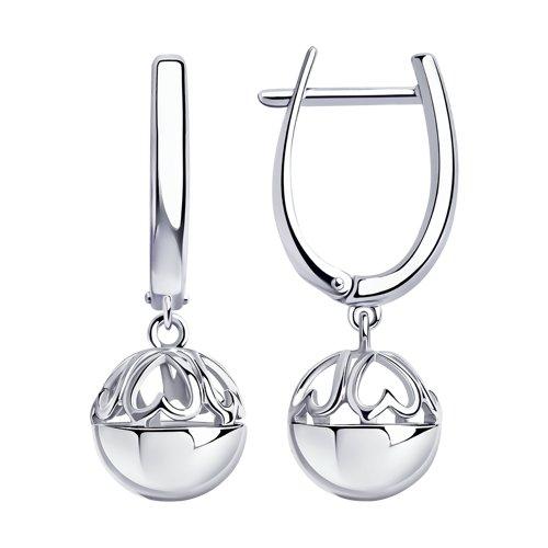Серьги DIAMANT ( SOKOLOV ) серебро с родием, без вставок 94-121-00960-1
