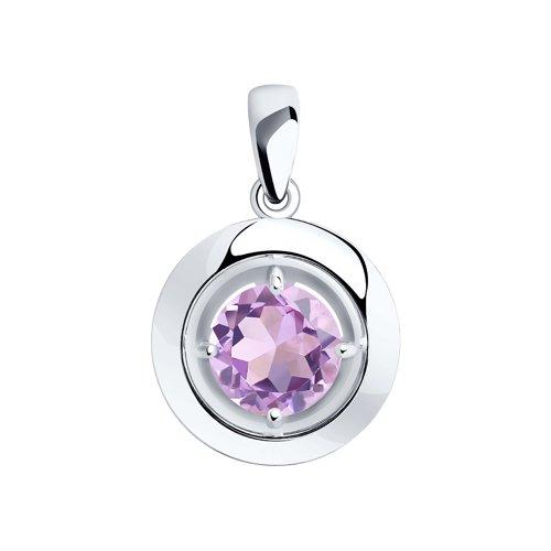 Подвеска из серебра с аметистом DIAMANT ( SOKOLOV ) покрыто родием 94-330-00782-2