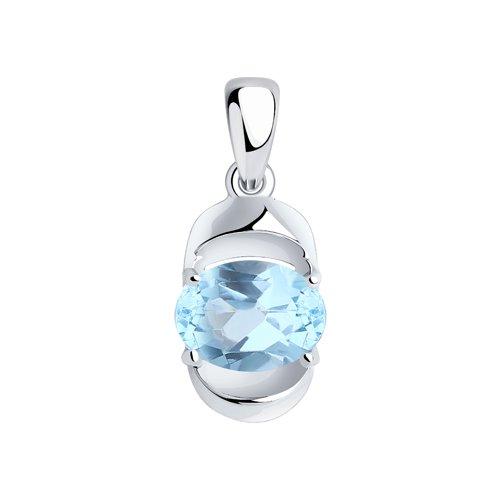 Подвеска DIAMANT ( SOKOLOV ) серебро с родием, топаз 94-330-00760-1