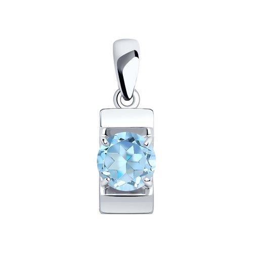 Подвеска из серебра с топазом DIAMANT ( SOKOLOV ) покрыто родием 94-330-00774-1