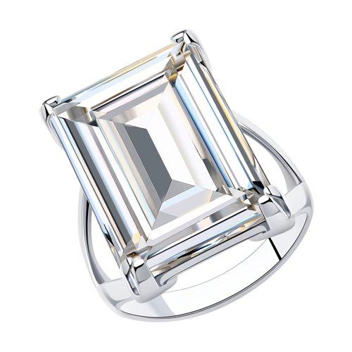 Кольцо из серебра с кристаллом DIAMANT ( SOKOLOV ) 94-110-00732-1 покрыто  родием
