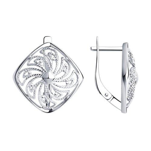 Серьги DIAMANT ( SOKOLOV ) серебро с родием, без вставок 94-120-00709-1