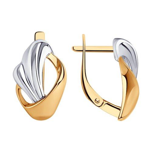 Серьги DIAMANT ( SOKOLOV ) серебро с позолотой, без вставок 93-120-00934-1