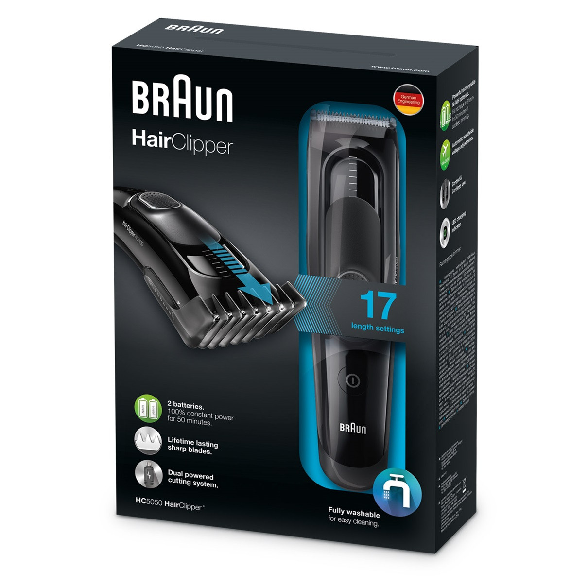 Машинка для стрижки волос BRAUN HC5050 черный - фото 3 - id-p92377548