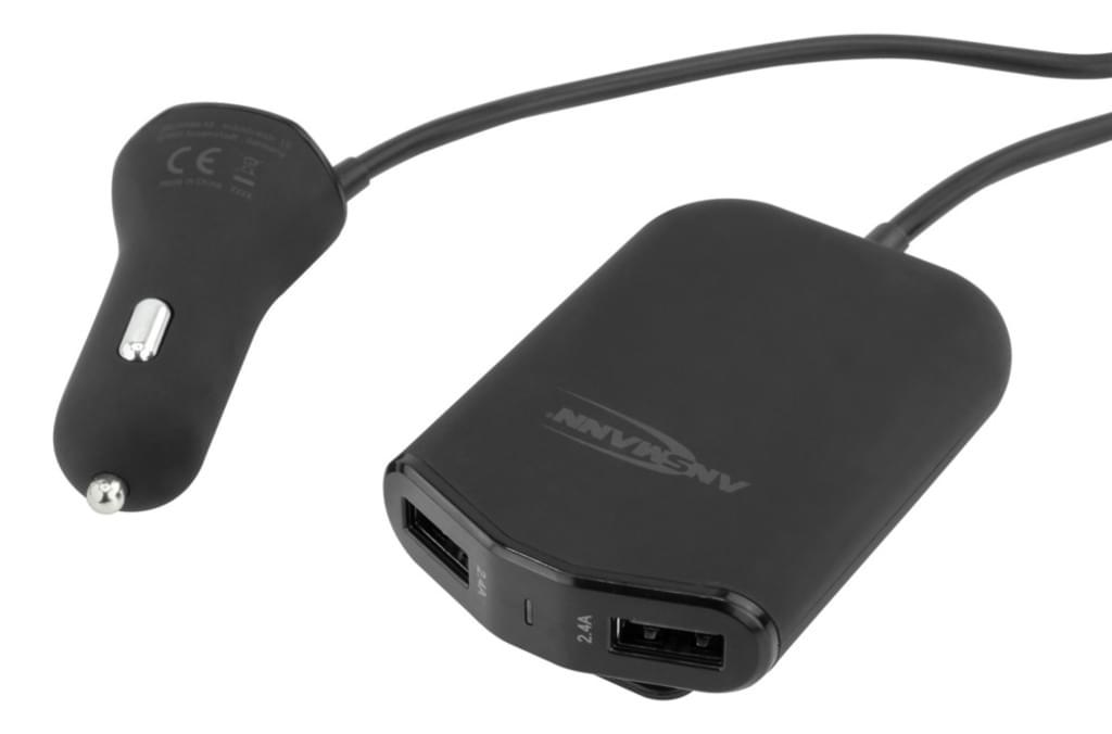 Зарядка USB автомобильная Ansmann 2x2 USB KFZ-Lader, черный