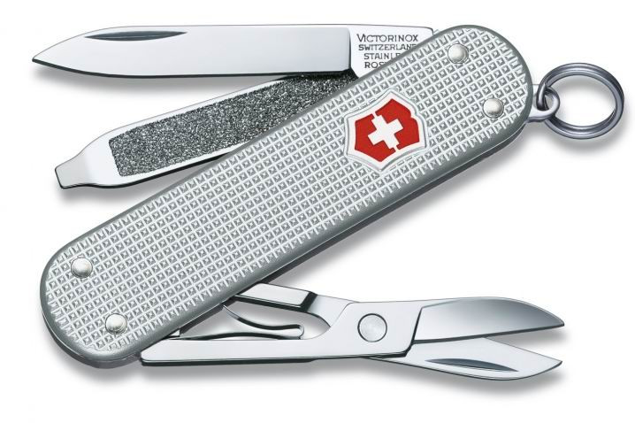 Нож VICTORINOX Мод. CLASSIC ALOX (58мм) - 5 функций,  серебристый  R 18131