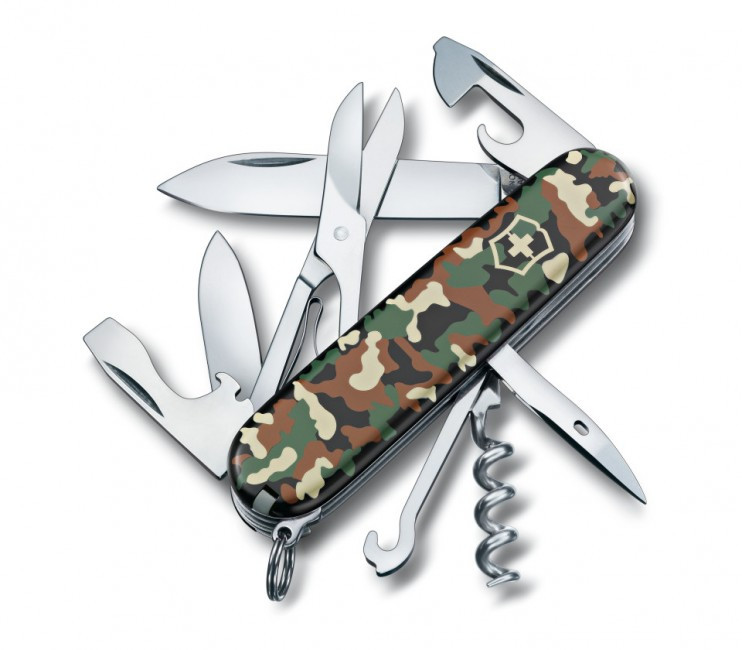 Нож VICTORINOX Мод. CLIMBER CAMO (91мм) - 14 функций,  камуфляж R 18824