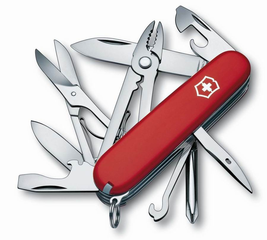 Нож VICTORINOX Мод. DELUXE TINKER (91мм) - 17 функций, красный R 18114